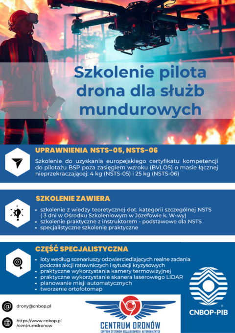 Szkolenie dla służb mundurowych - Pilot bezzałogowych statków powietrznych NSTS-6 Szkolenie dla służb mundurowych - Pilot bezzałogowych statków powietrznych NSTS-6